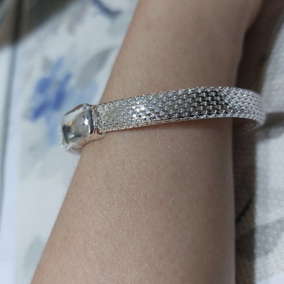 Monet Silver-Tone Magnetic Closure Bracelet - Picture 4 of 5
